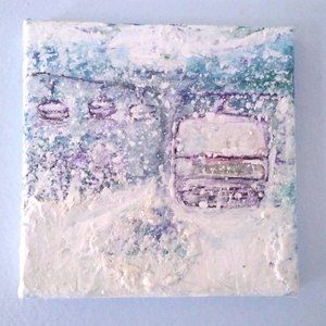 Ski / Snowboard Chair Lift Light Snow Painting